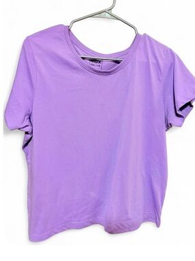 Women's Lavender Scoop Neck Short Sleeve Tee - 2XL